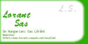 lorant sas business card