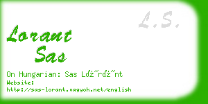 lorant sas business card